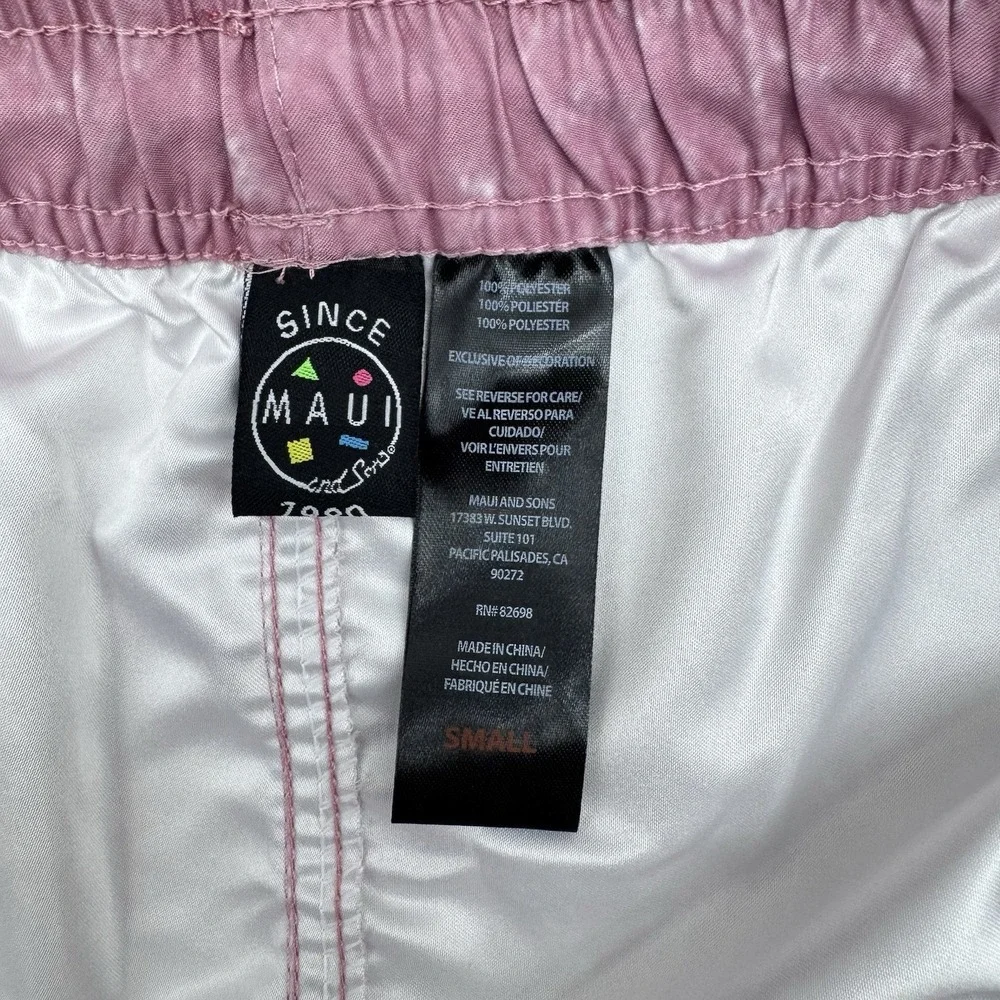 Maui & Sons Swim Short Mens Small, Color Rose, MSRP $50